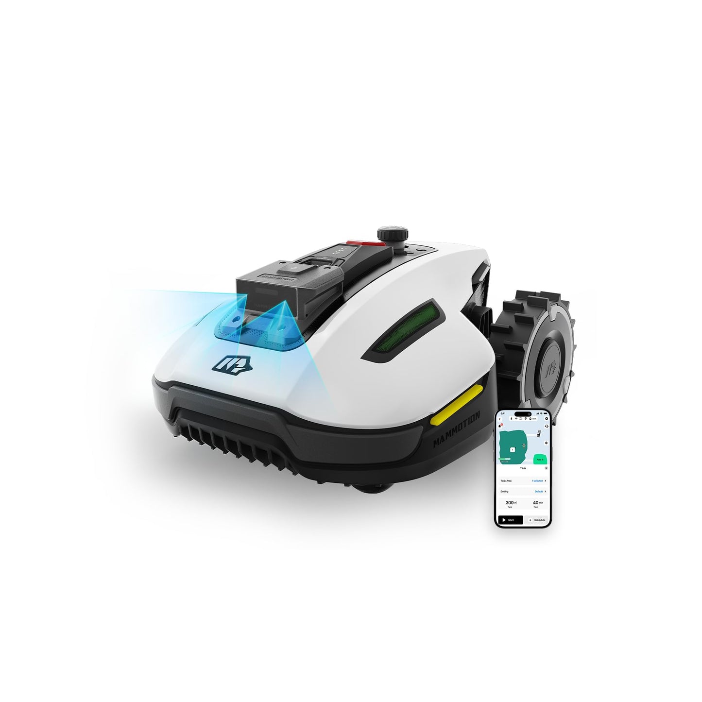 Mammotion YUKA Mini 700 robotic lawnmower with garage – Wireless lawn mowing with AI navigation & NetRTK+ vision system