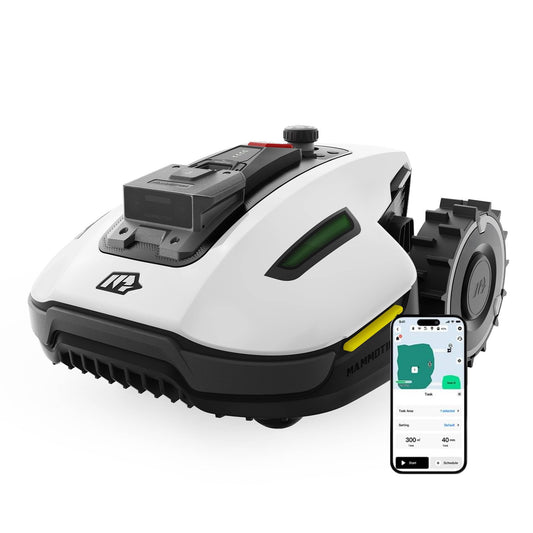 Mammotion YUKA Mini 700 robotic lawnmower with garage – Wireless lawn mowing with AI navigation & NetRTK+ vision system