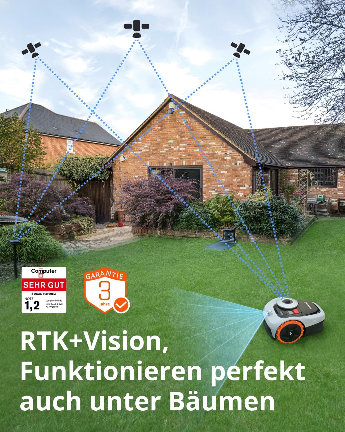 Navimow i105E robotic lawnmower without boundary wire, recommended area 600 m²